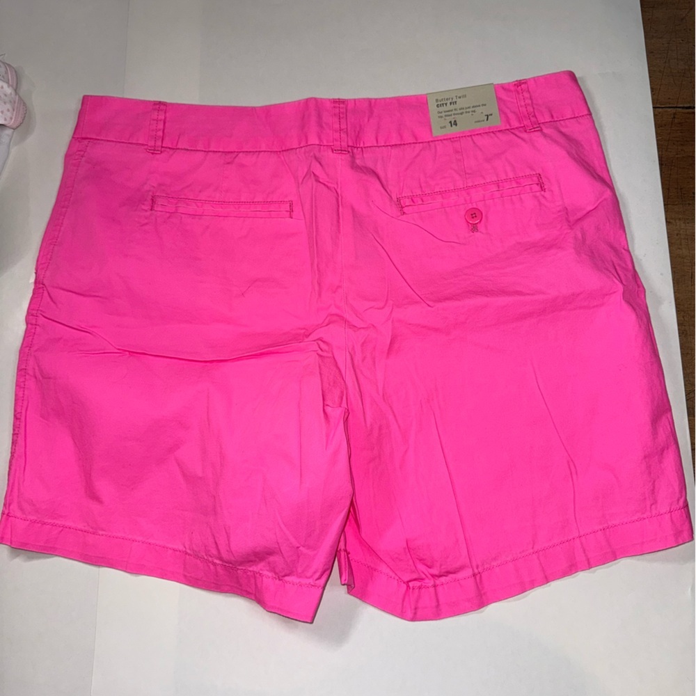 J. Crew 7" Chino Shorts Size 14 Wildflower Pink Deadstock Preppy Summer - Picture 4 of 12